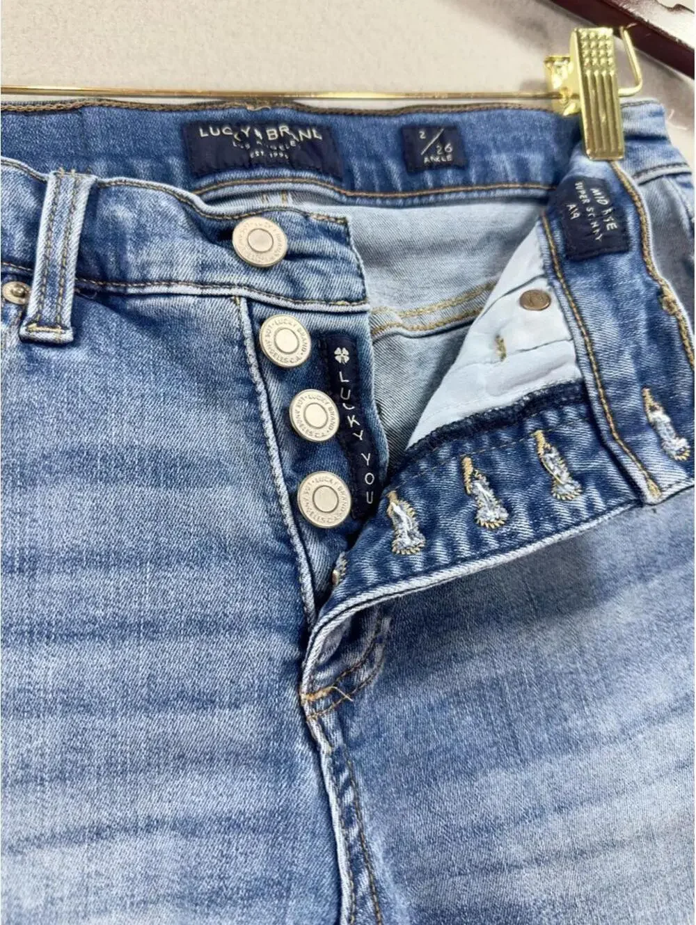 Lucky Brand Ava Mid Rise Super Skinny Jeans Size 2/26